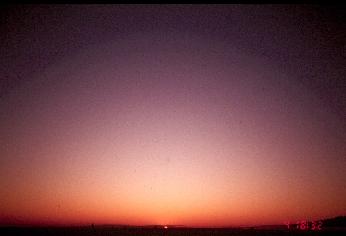 Twilight glow in Texas caused by the volcanic eruption of Mount Pinatubo.